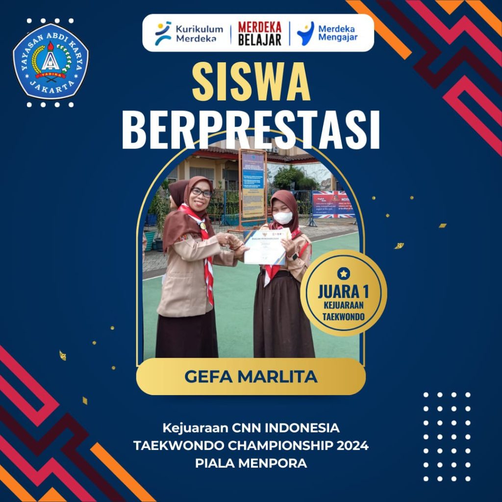 Juara 1 Kejuaraan Taekwondo CNN Indonesia Piala Menpora 2024 – SMP Yadika 11